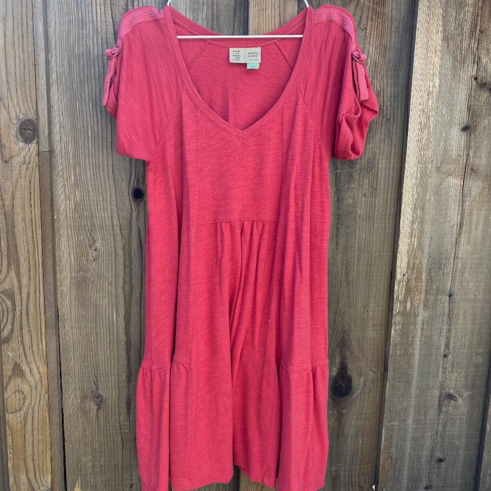 Hot pink Saturday Sunday t-shirt dress by Anthropologie